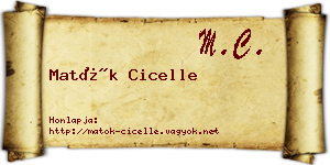 Matók Cicelle névjegykártya